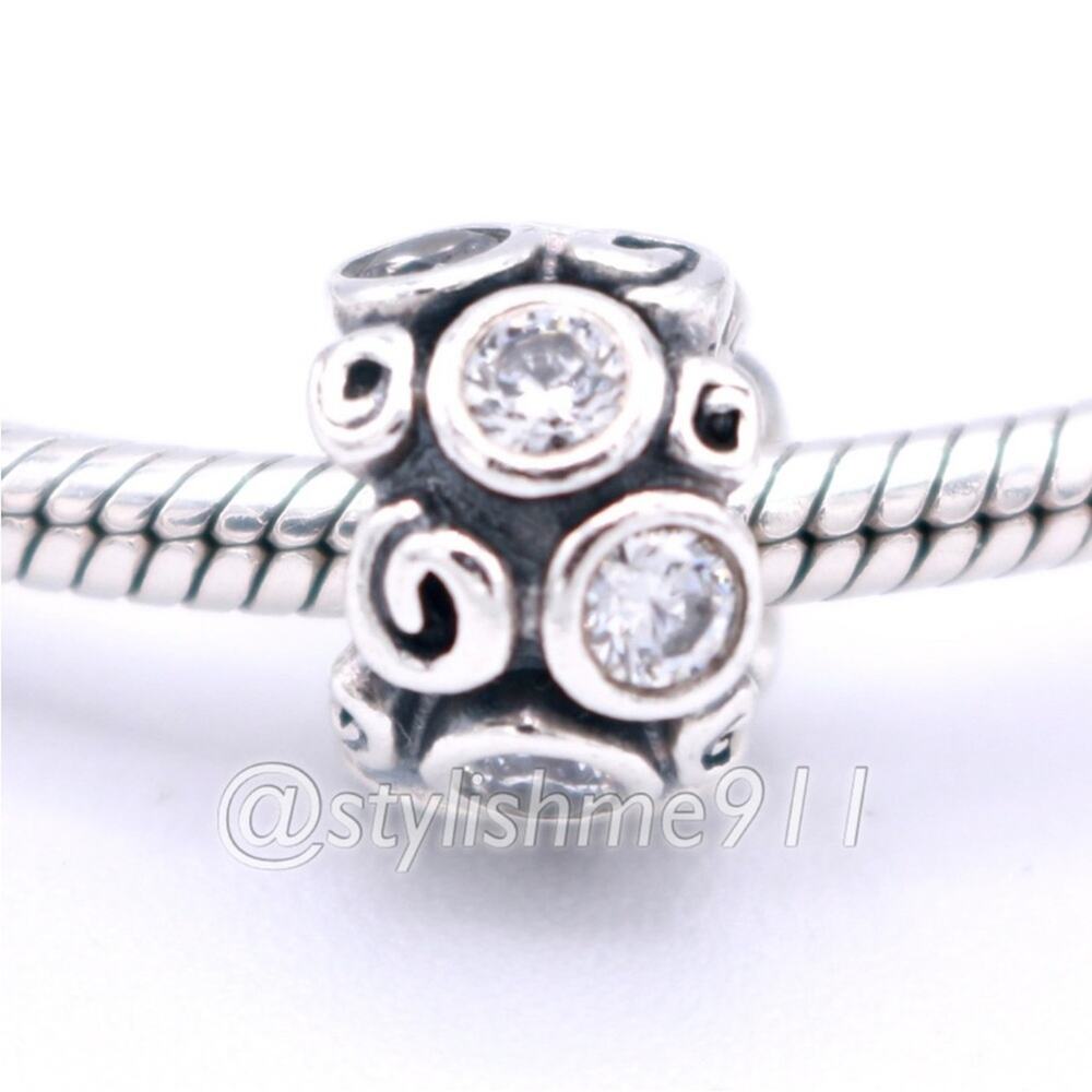 Authentic Pandora White Primrose Path Charm - 790330CZ